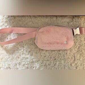 Lululemon Soft Pink Fleece Belt Bag